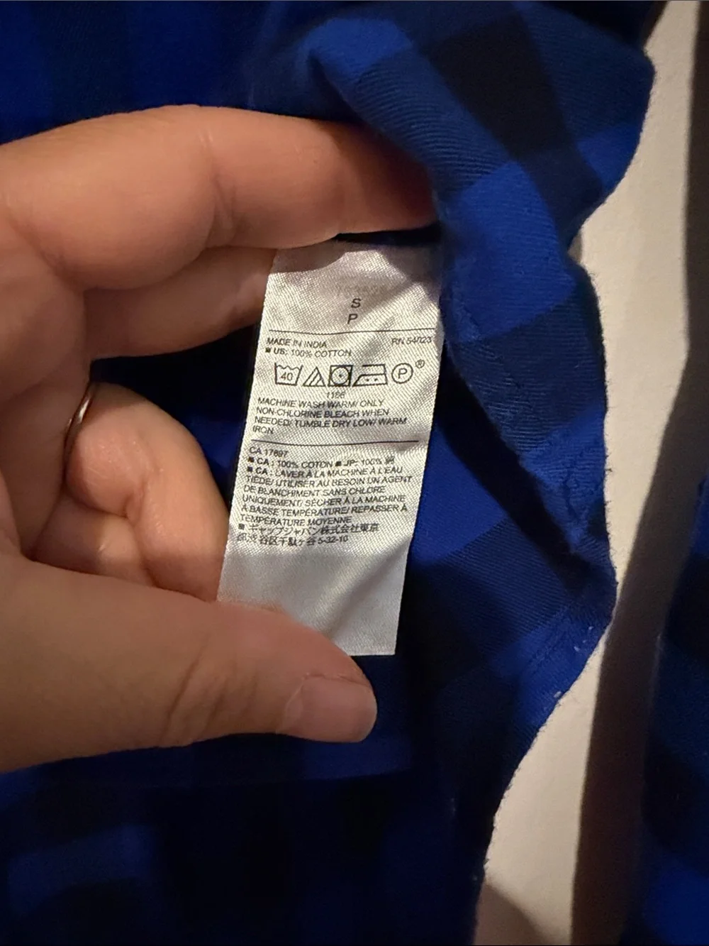 Banana Republic Blue and Black Check Button-Down Shirt